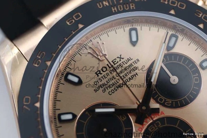 0202 WrinkleFree Daytona 116515 RG TWF 1:1 Best Edition 904L Steel RG Black Dial on Oysterflex Strap A 2417